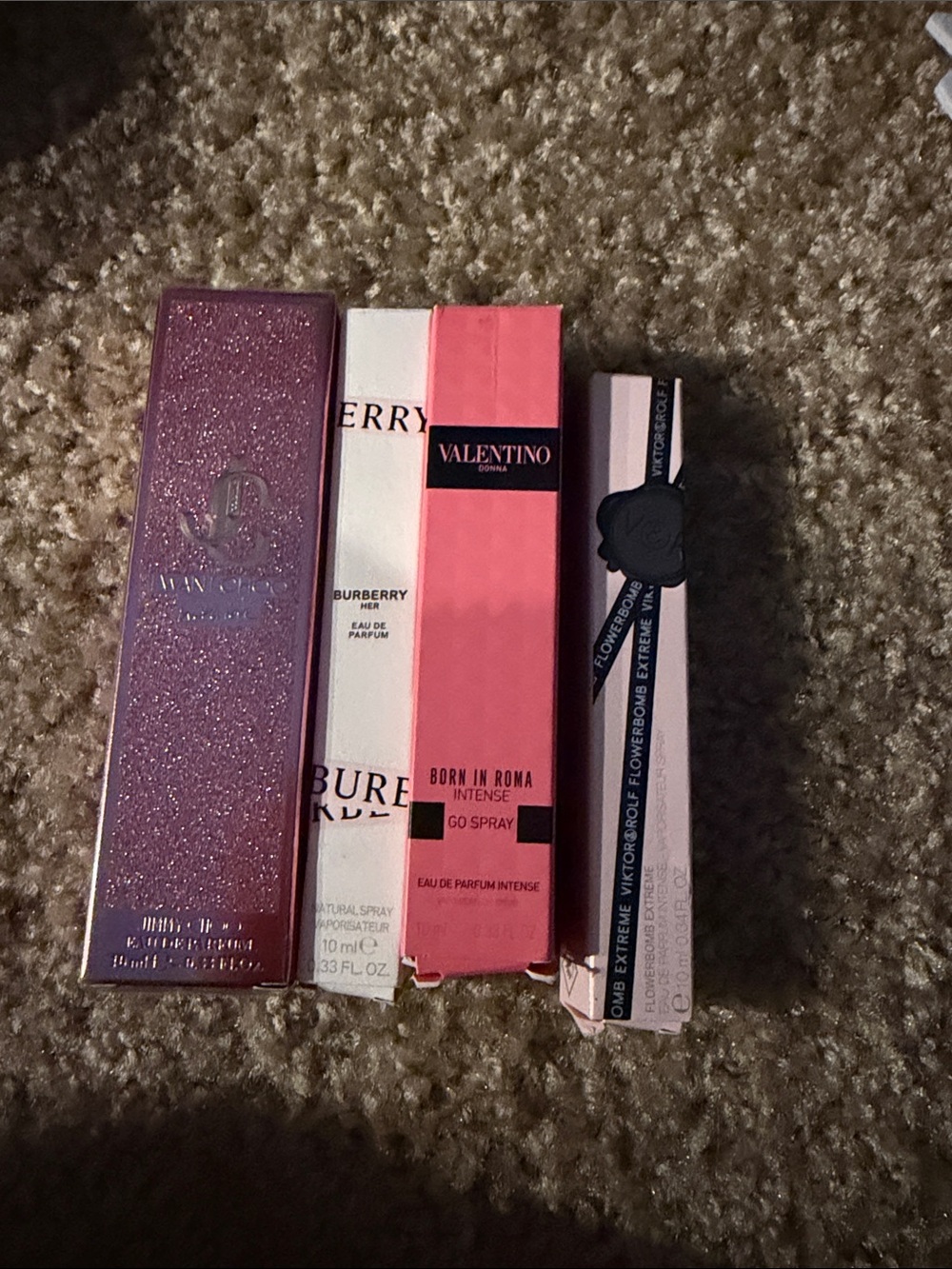 Valentino,  Burberry, Viktor and Jimmy Choo Mini Set - Pink & Gold